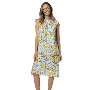 Madison Women's M Sleeveless Floral Print Dress Pit to Pit 20” Pit to He…